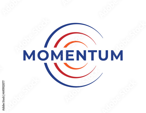 Simple Momentum Ripple Wave Logo Design Template