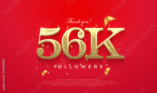 56k number to say thank you. social media post banner poster design.