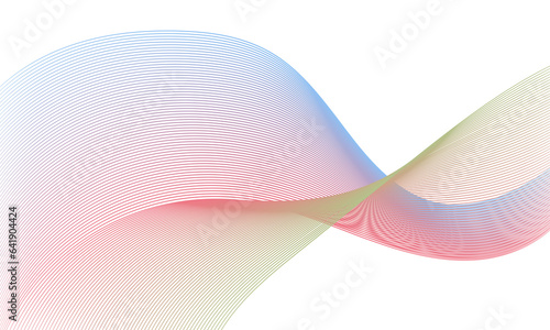 Abstract smooth wave on a white background. dynamic curved lines for technology concepts  user interface design  web design.