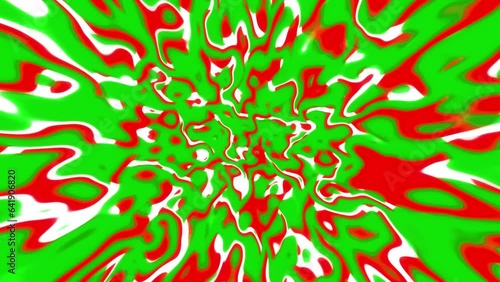 horizontal looping christmas background vortex twisting red green grinch warp video