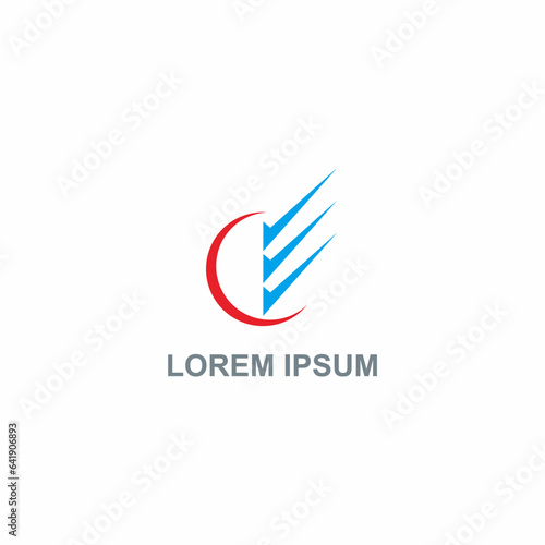 Round check logo vector image