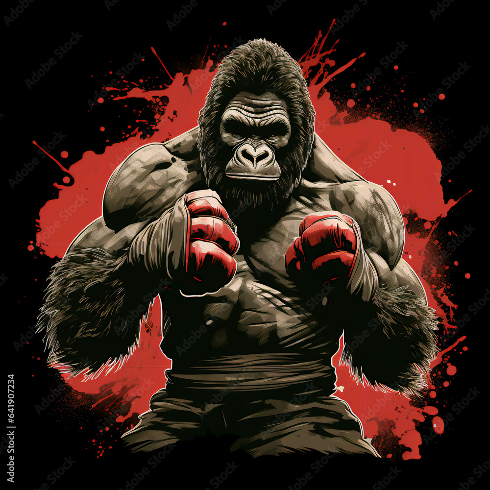 Obraz premium GORILLA MARTIAL ARTIST FIGHTER