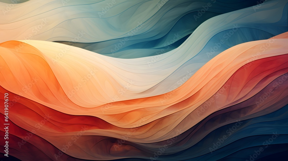 Abstract Wavy texture background as wallpaper, AI Generative