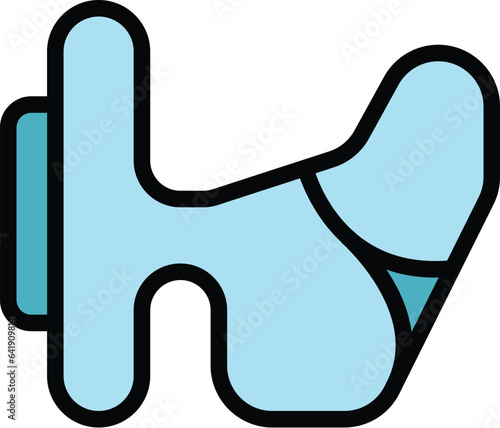 Race track roadway icon outline vector. Finish start. Miami floor color flat