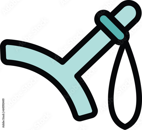 Horse jockey handle icon outline vector. Sport race. Hippodrome derby color flat