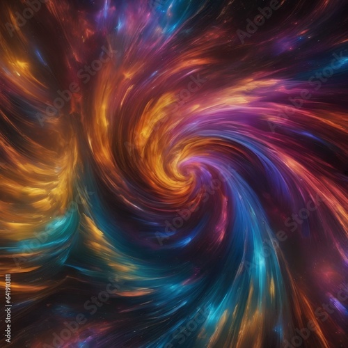 A whirlwind of vibrant colors colliding in a cosmic dance2