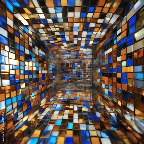 A mirror reflecting a persons essence through a mosaic of algorithms1