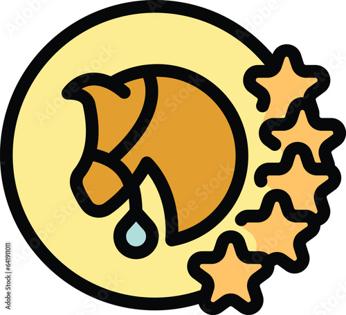 Best hippodrome horse icon outline vector. Derby sport. Race track color flat