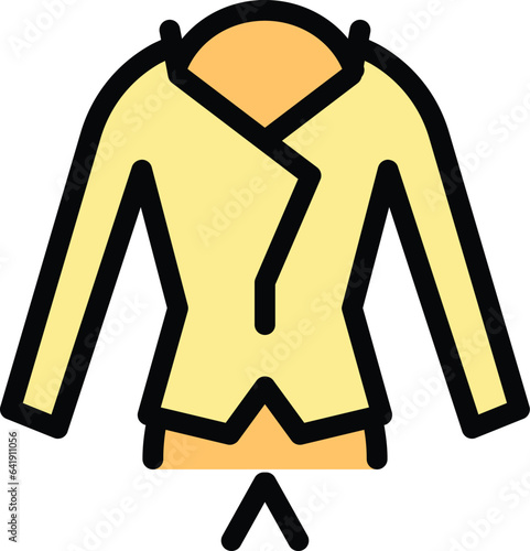 Jockey up cloth icon outline vector. Sport race. Derby track color flat
