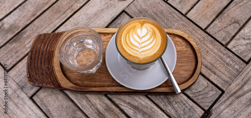 Coffee Latte on Table 