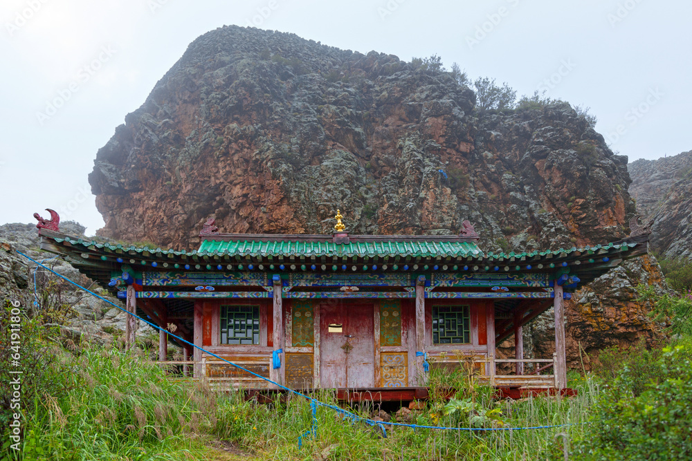 Fototapeta premium Tovkhon Monastery in central Mongolia