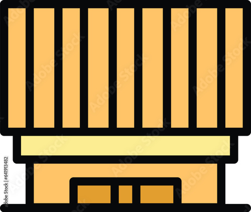 Big opera house icon outline vector. City landmark. China travel color flat