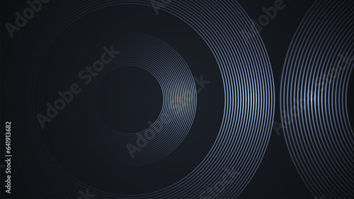 Black simple abstract background with lines in a curved style geometric style as the main element.