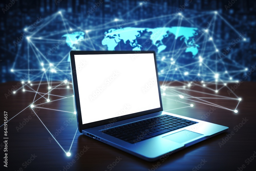 Smart city and telecommunication network concept. Generative AI. Smart city and telecommunication network concept. Generative AI.