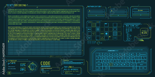 HUD interface design for decoding big data.