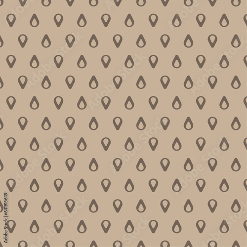 Seamless pattern circles drop shape minimalist brown texture vector design