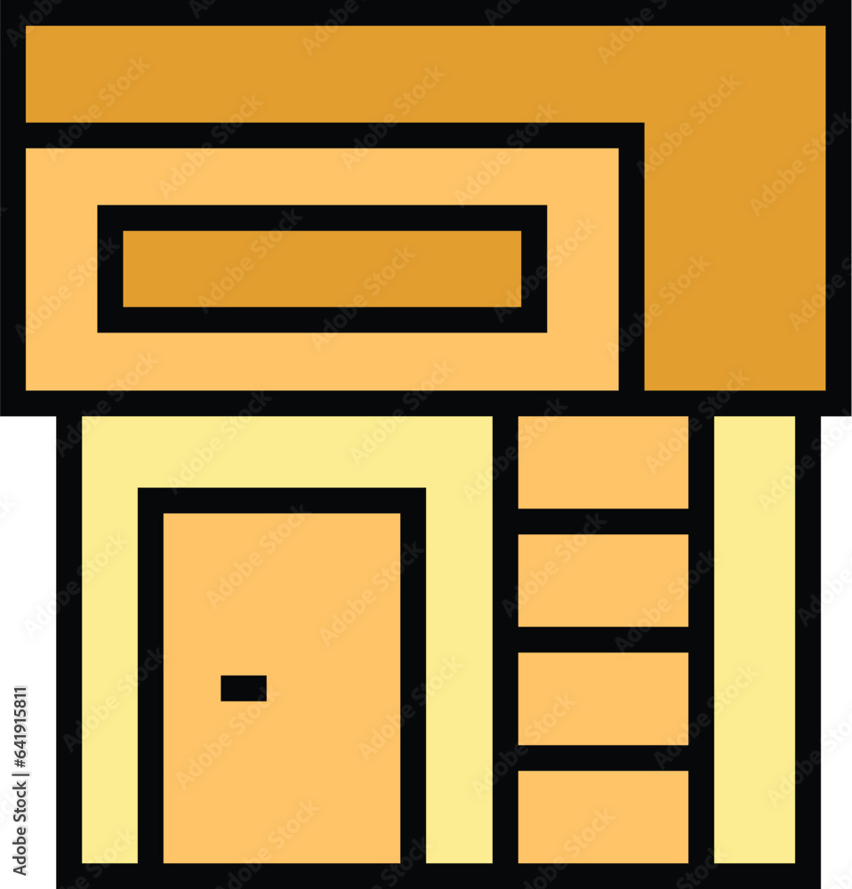 City house icon outline vector. Real estate. Home cottage color flat City house icon outline vector. Real estate. Home cottage color flat