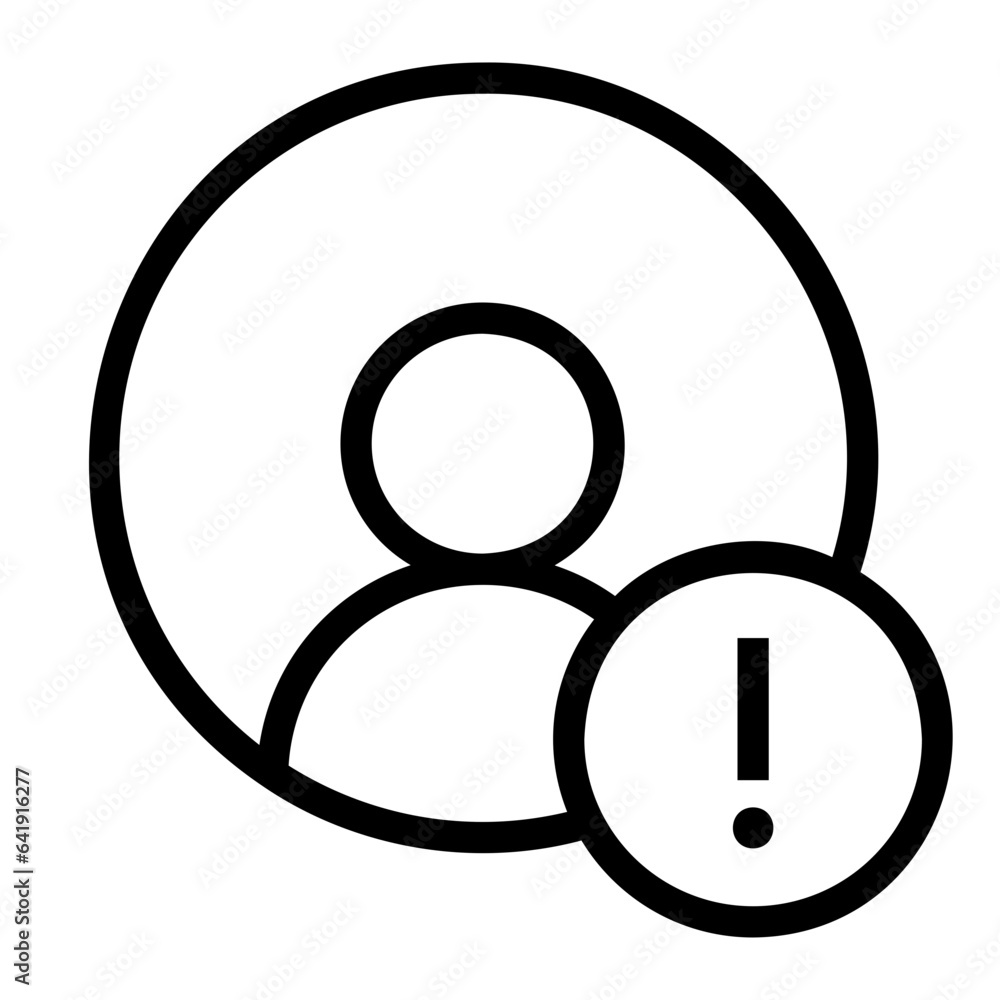 warning outline icon