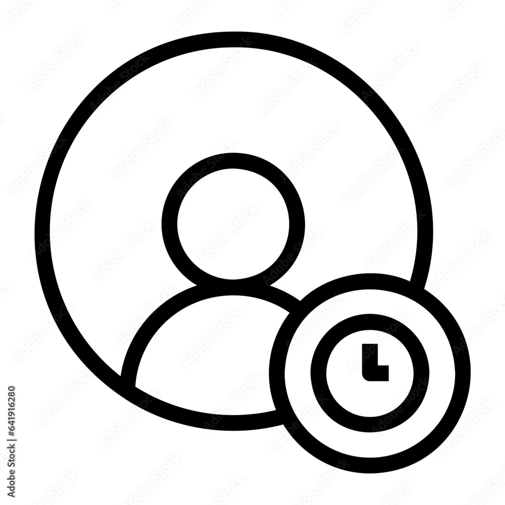 work time outline icon work time outline icon
