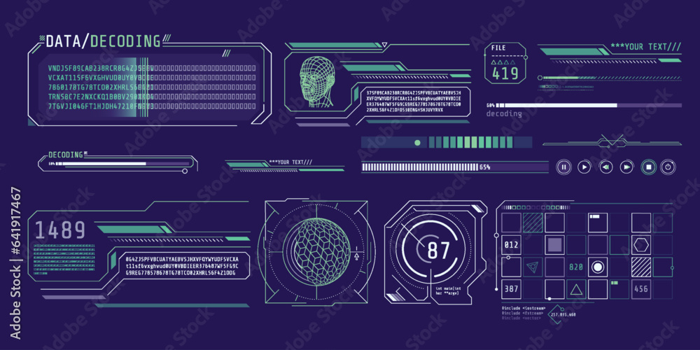 HUD interface design for decoding big data. HUD interface design for decoding big data.
