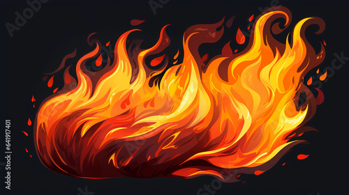 hand drawn cartoon flame element illustration background material
