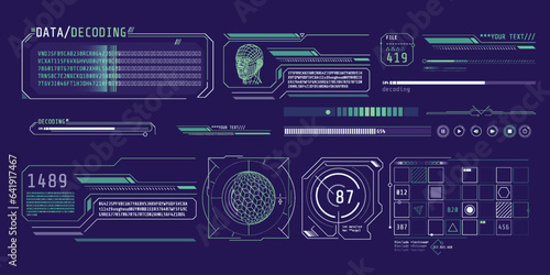 HUD interface design for decoding big data.