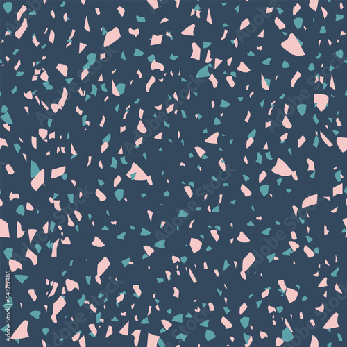 Abstract Terrazzo seamless vector illustration pattern background. Design for use all over fabric print wrapping paper decorative backdrop and others