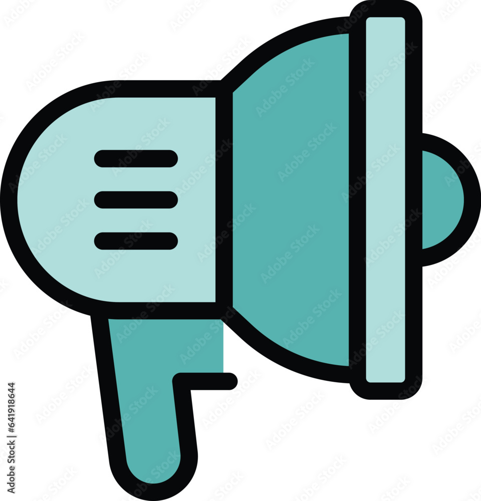 Megaphone icon outline vector. People refugee. Family seeker color flat Megaphone icon outline vector. People refugee. Family seeker color flat