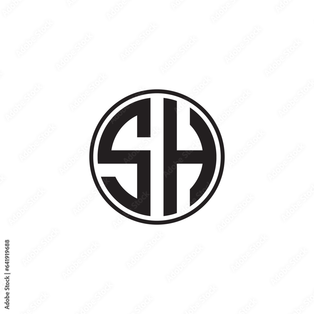 Flat design sh logo Flat design sh logo