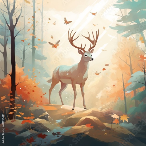 Deer Illustration © Justin Eaton