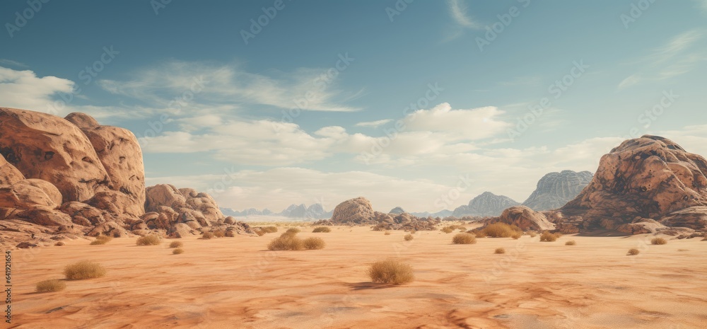 desert under the sunlight and a blue sky