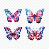 Butterfly transparency vector graphic element