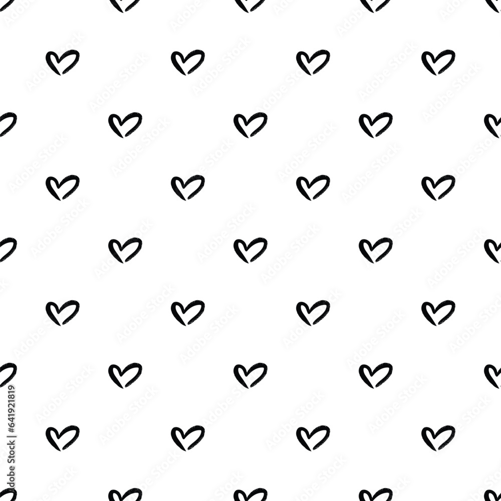 Heart shape vector seamless pattern doodle abstract background illustration Heart shape vector seamless pattern doodle abstract background illustration