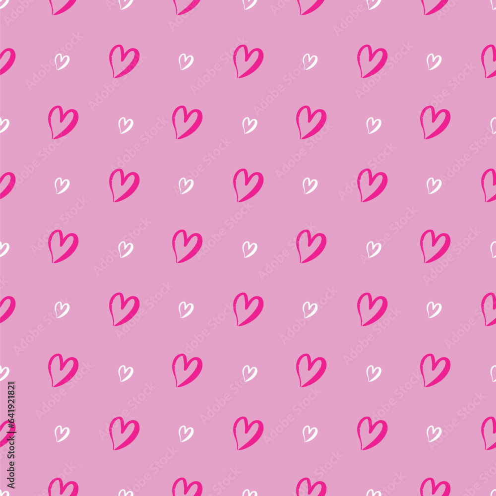 Heart shape vector seamless pattern doodle abstract background illustration Heart shape vector seamless pattern doodle abstract background illustration