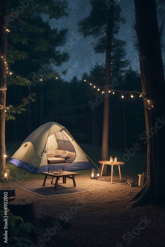 tent in the night