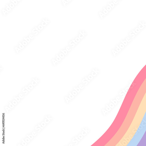 Retro Rainbow Wave Corner
