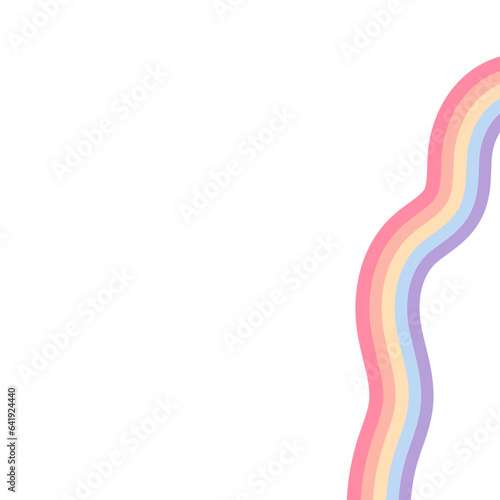 Retro Rainbow Wave Corner