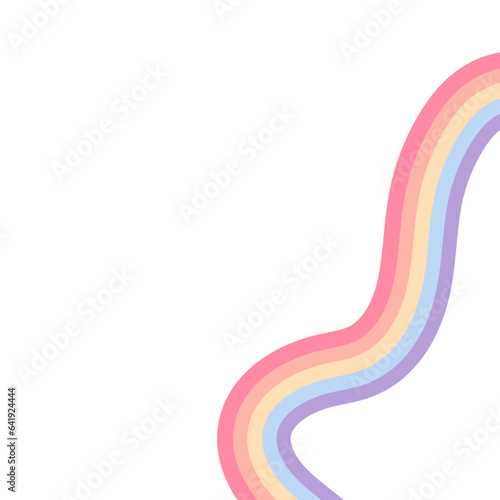 Retro Rainbow Wave Corner