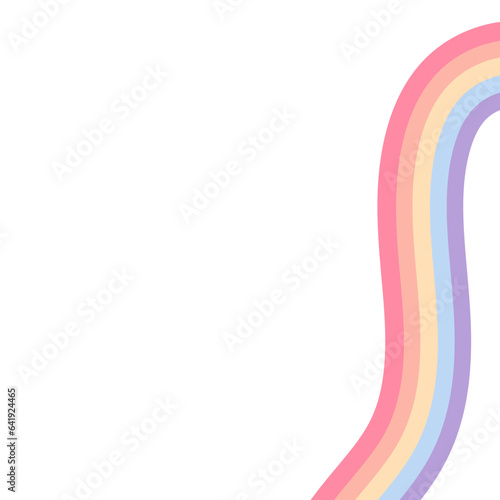 Retro Rainbow Wave Corner