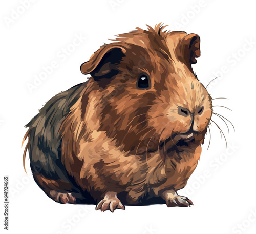 Fluffy small mammal sitting, cute whisker close up