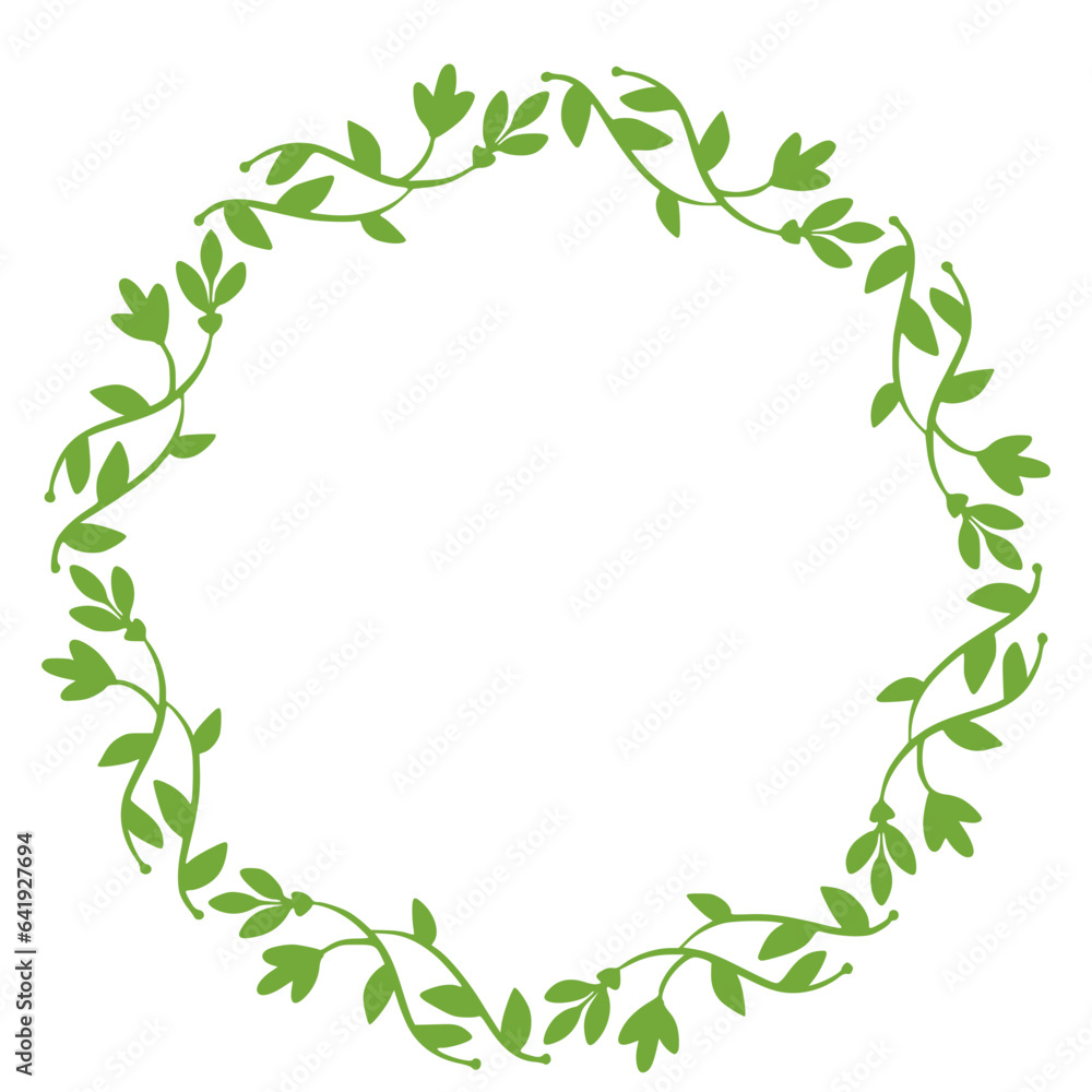 Leaves cilcular frame decoration Leaves cilcular frame decoration