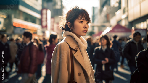 冬に渋谷・原宿・新宿・東京の街を歩く若者（買い物・ショッピング・観光）  © buritora