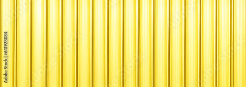 Light yellow and white corrugated metal sheet background, metal. the texture of the corrugated surface.