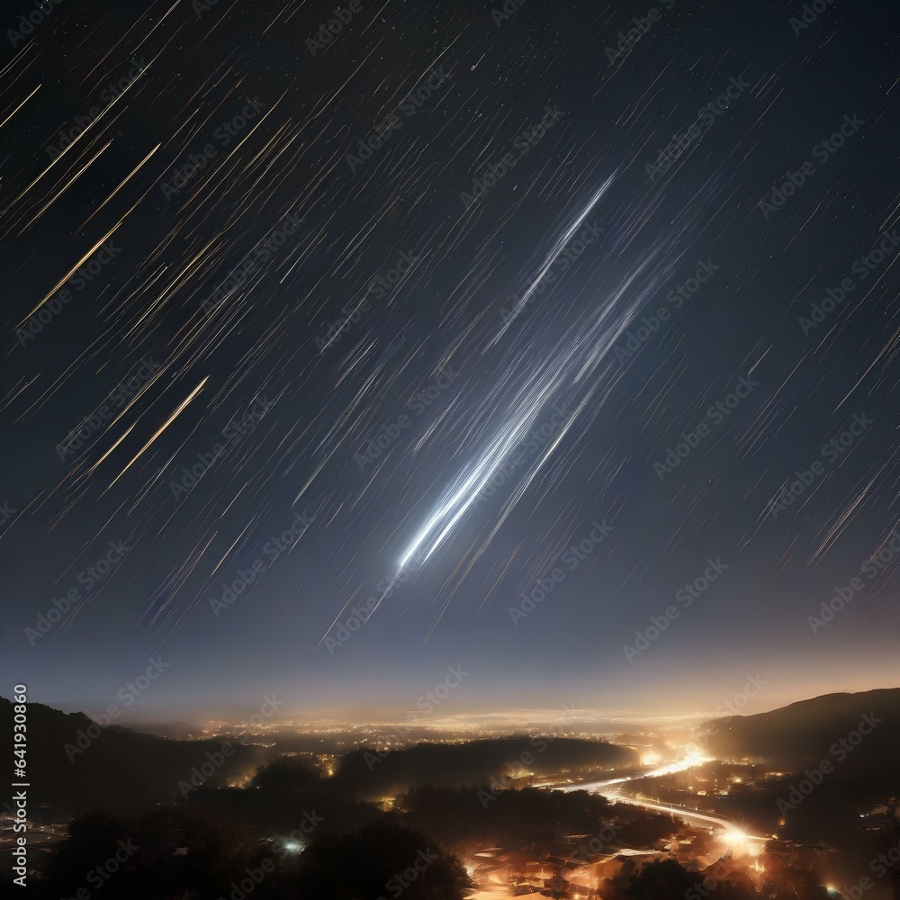 A code-driven meteor shower painting streaks of light across a binary sky2