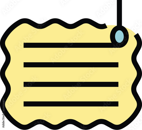 Embroidery class icon outline vector. Craft art. Hand sewing color flat