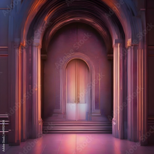 A glitched doorway leading to a realm where reality and virtuality intertwine1