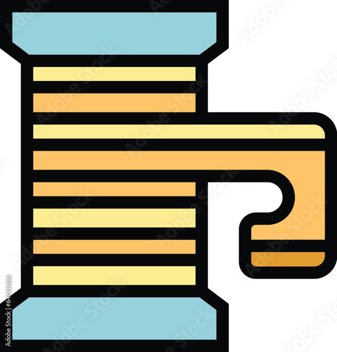Craftwork bobine icon outline vector. Craft art. Sew class color flat