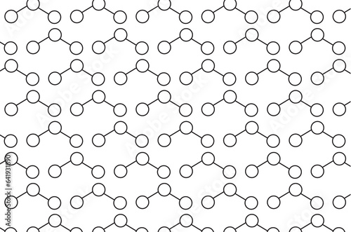 Fototapeta Naklejka Na Ścianę i Meble -  Digital png illustration of networks of three molecules repeated on transparent background