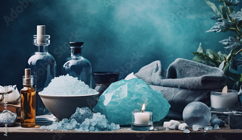 Spa therapy salt beauty relaxation
