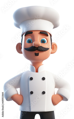 Wallpaper Mural 3d illustration of chef cartoon character isolated. Torontodigital.ca